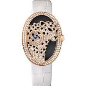 Red Leather Strap Fake Cartier